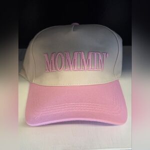 Pink and Cream 'Mommin'' Hat